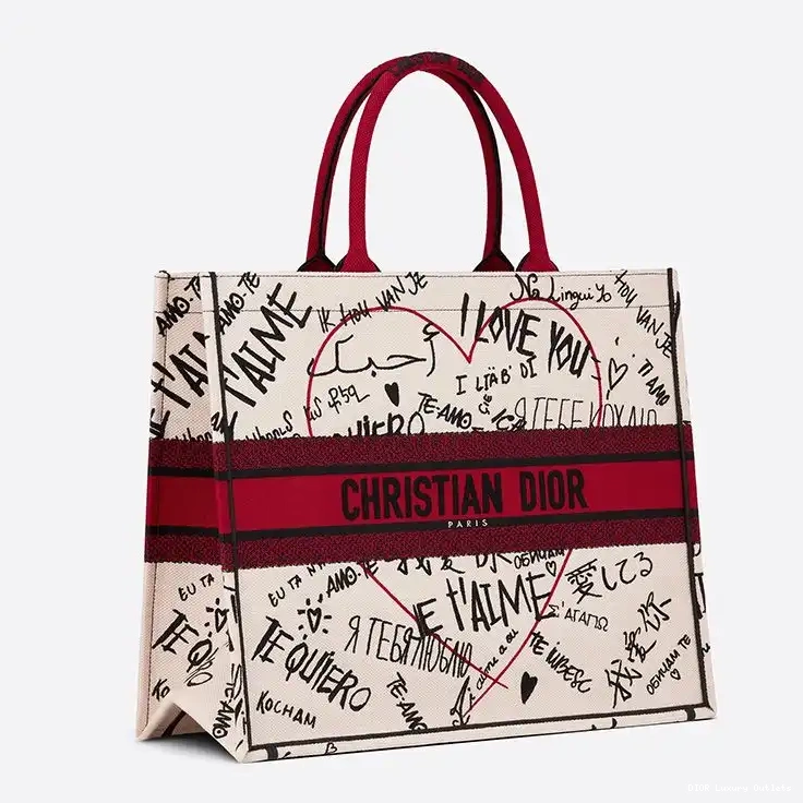 Cheap White Tote Canvas Graffiti Motif Book Dioramour Dior 0703 Luxury